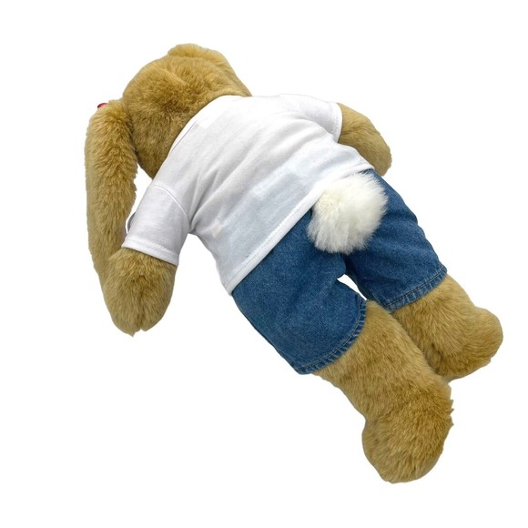 Build a Bear Pawlette Bunny Rabbit 16" Plush Stuffed Animal Easter Pride Shirt - Picture 3 of 9